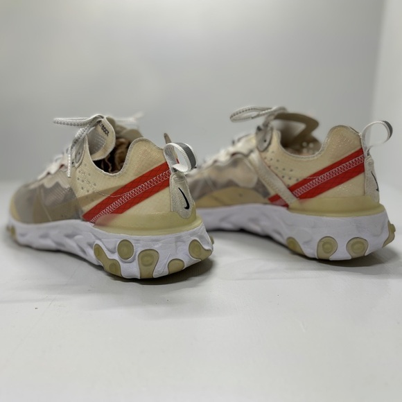 Nike React Element 87 Sail Light Bone Red Men’s 8.5 Women’s 10 Running Sneakers main image 8